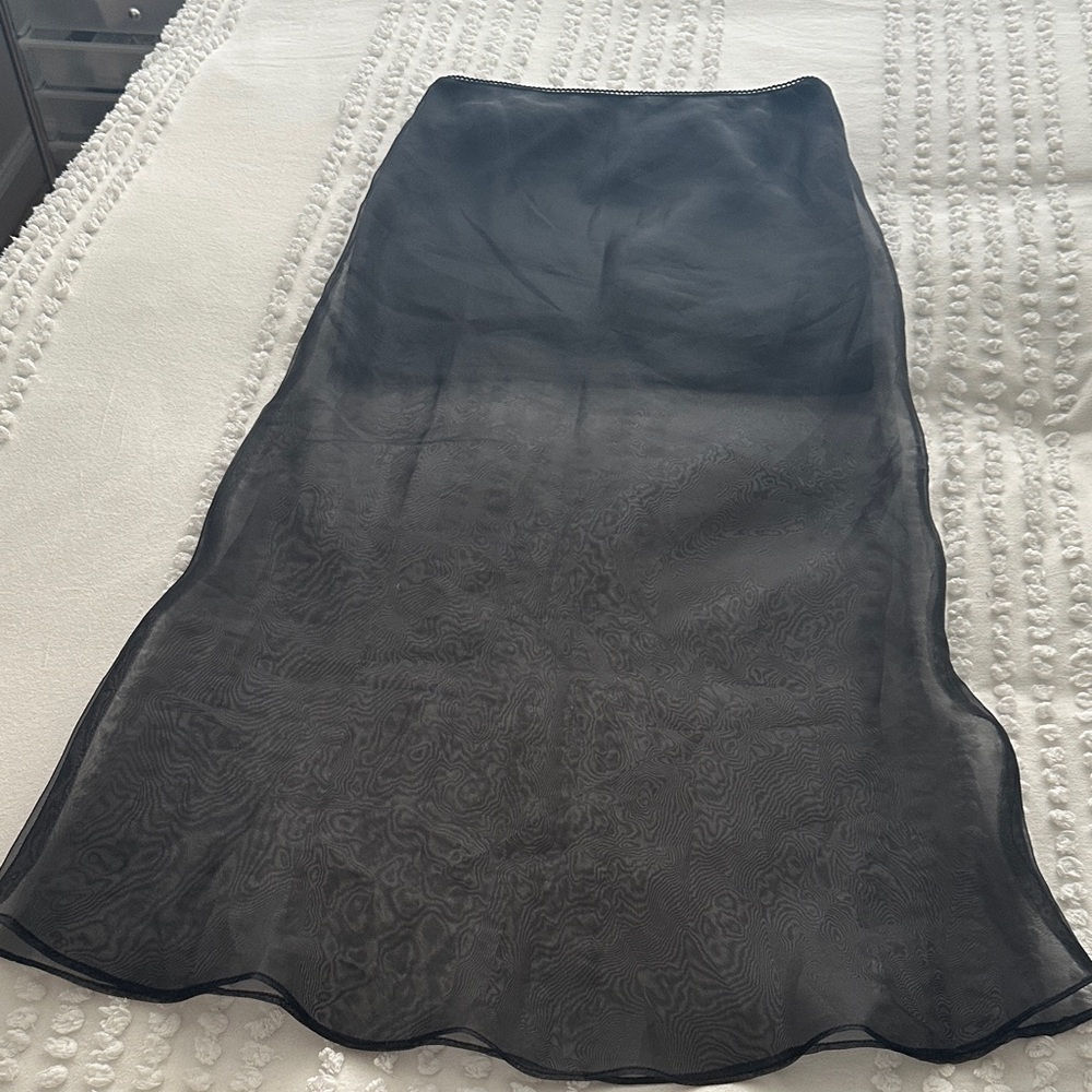 Line & Dot Denman Sheer Black Maxi Skirt Sz M - Picture 4 of 15